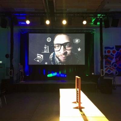 Lærrede som baggrund til firma event